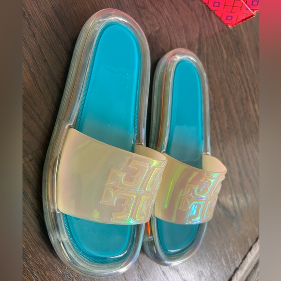 Tory Burch Bubble Jelly Iridescent Tuscan Sea - Picture 3 of 8